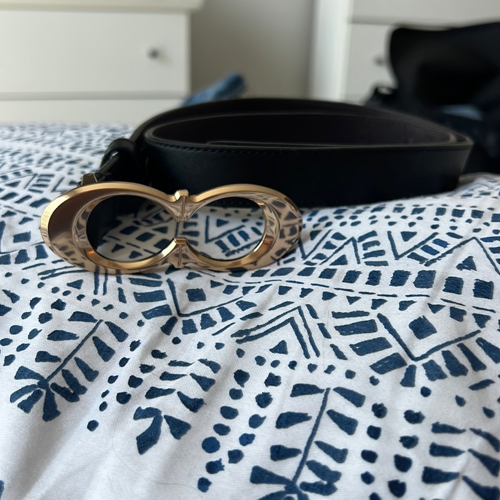 Coach black leather belt